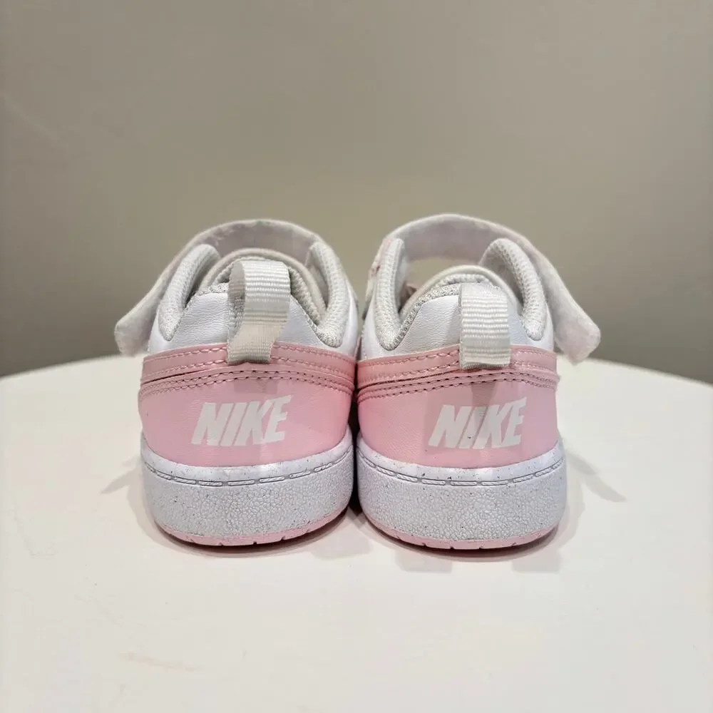 Nike Toddler Girls Court Borough Low Recraft Sneakers Pink Foam White - Size: 9 - Picture 6 of 8